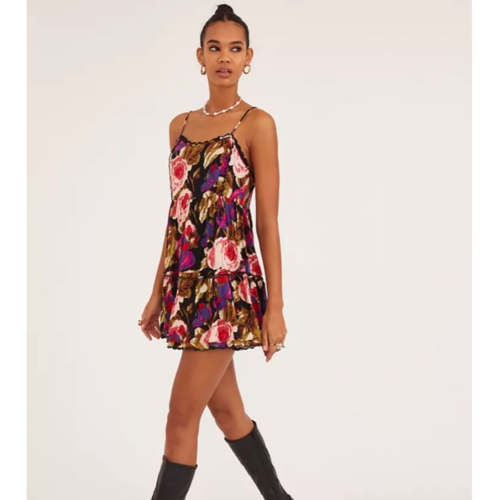 Urban Outfitters Hanna Rayon Mini Dress